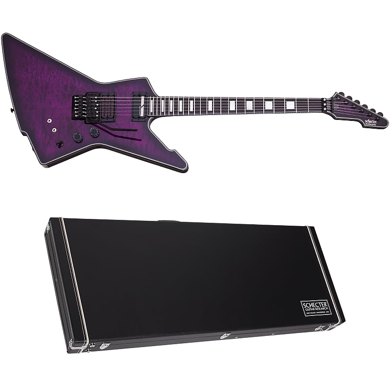 Электрогитара Schecter E-1 FR S Special Edition Trans Purple Burst TPB Floyd Sustainiac Electric Guitar + CASE!