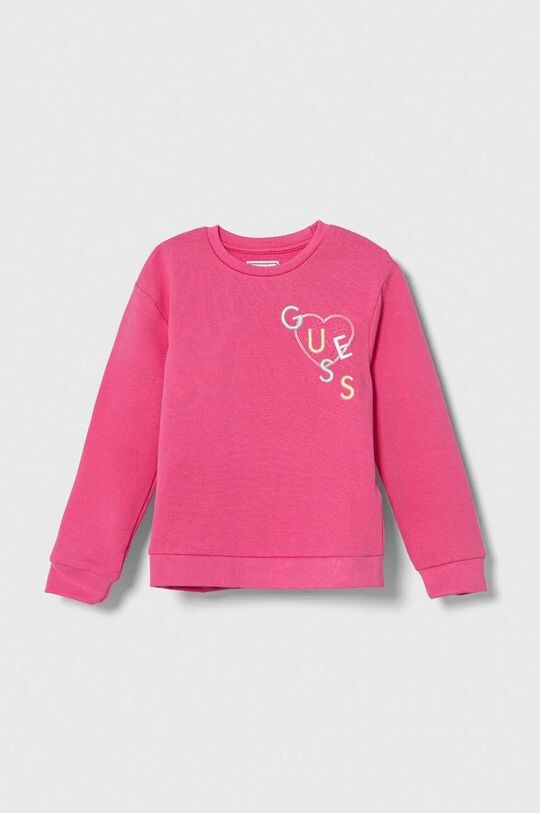 

Guess Детская хлопковая толстовка, розовый