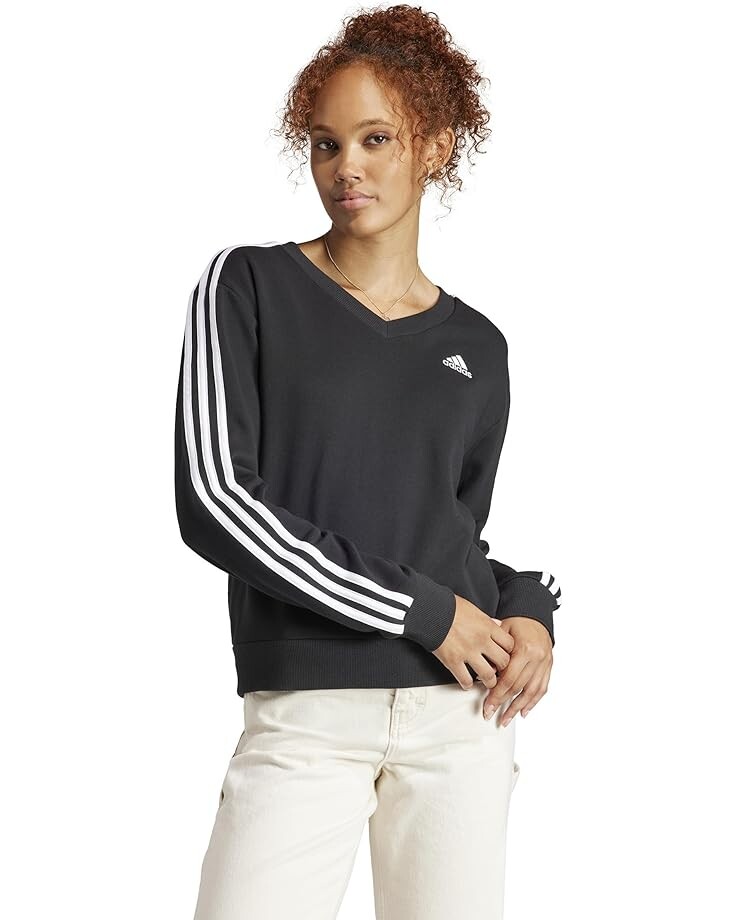 

Толстовка adidas Essentials 3-Stripes V-Neck, черный