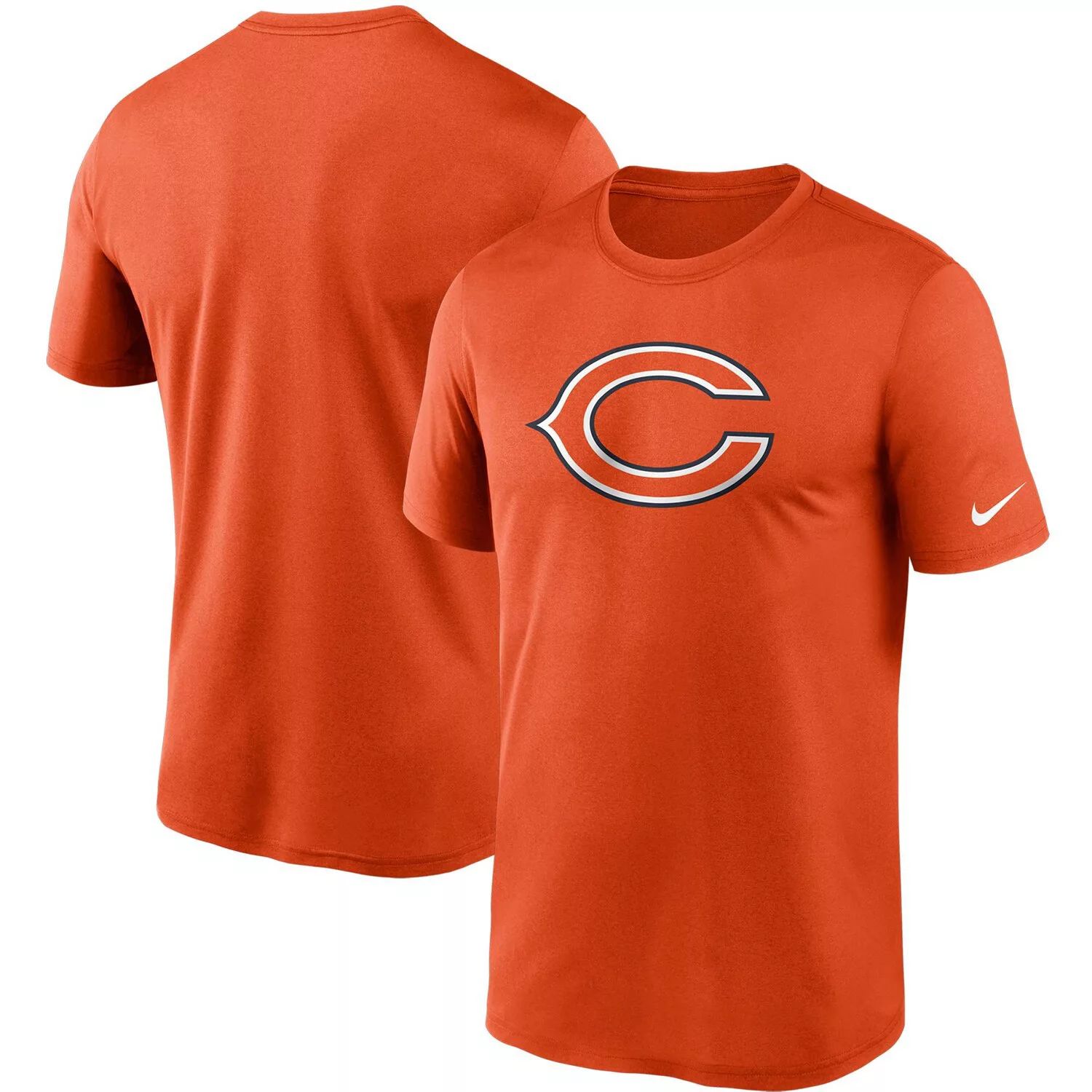 Мужская оранжевая футболка с логотипом Chicago Bears Essential Legend Performance Nike