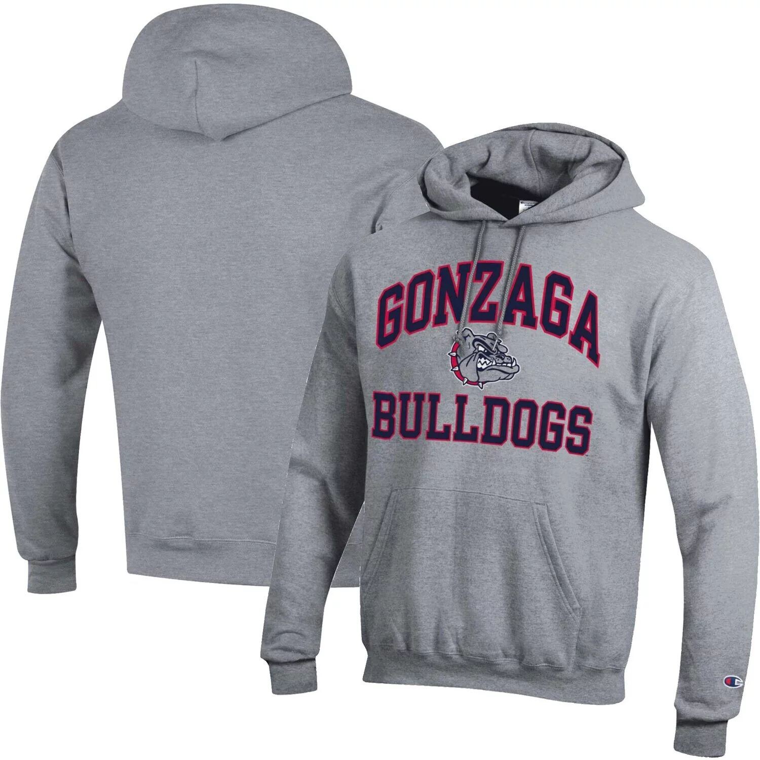 

Мужской пуловер с капюшоном Heather Grey Gonzaga Bulldogs High Motor Champion