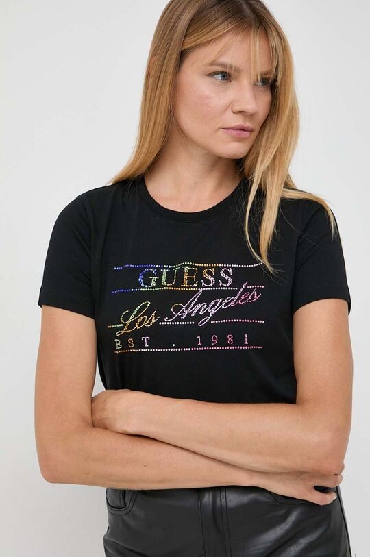 

Футболка из хлопка Guess, черный