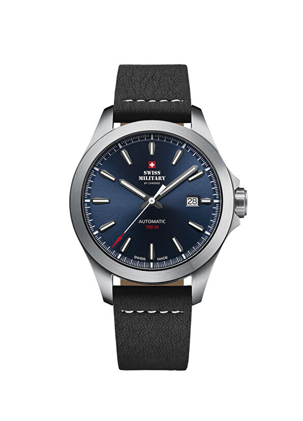 

Sma34077.08 кожаные мужские наручные часы Swiss Military By Chrono, серебряный