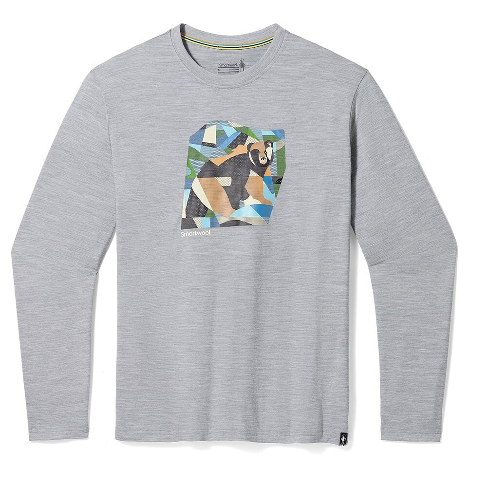 

Футболка с длинным рукавом Smartwool Backcountry Bear, серый