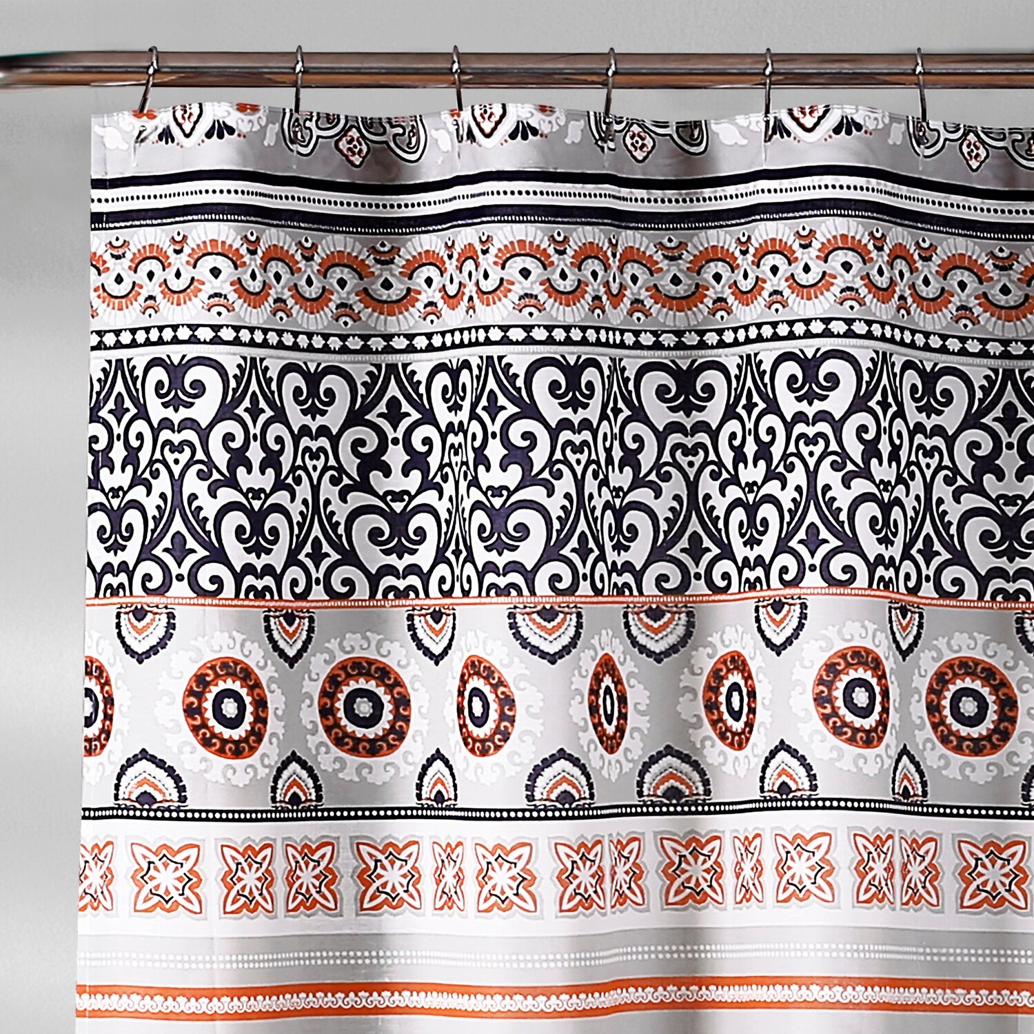 

Полосатая занавеска для душа Nesco Lush Decor, цвет Yellow_Gray