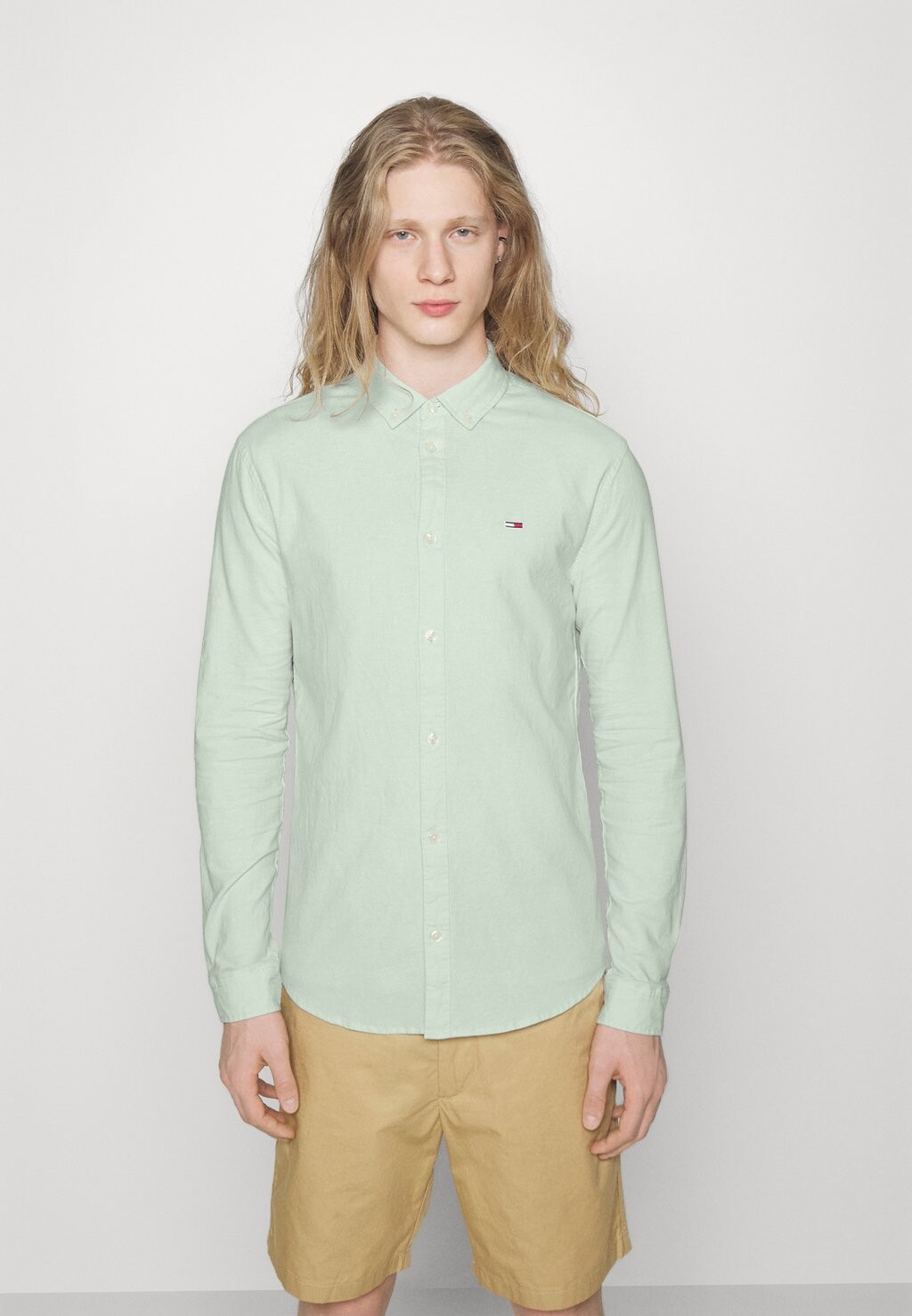 

Рубашка СТРЕТЧ Tommy Jeans, мятный