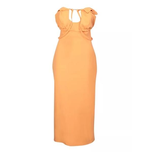 

Платье cotton-blend construction dress Jacquemus, оранжевый
