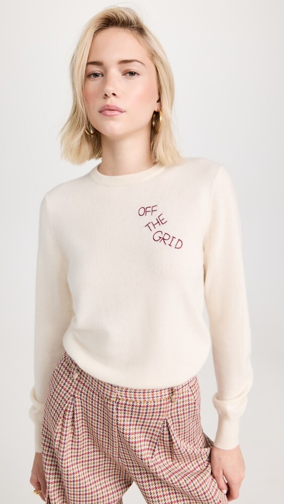 

Свитер Lingua Franca Off the Grid Cashmere, кремовый