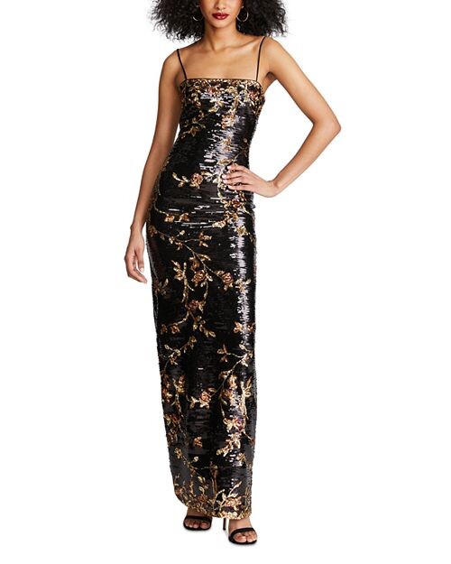 

Платье Yazmeen с пайетками HALSTON, цвет Black