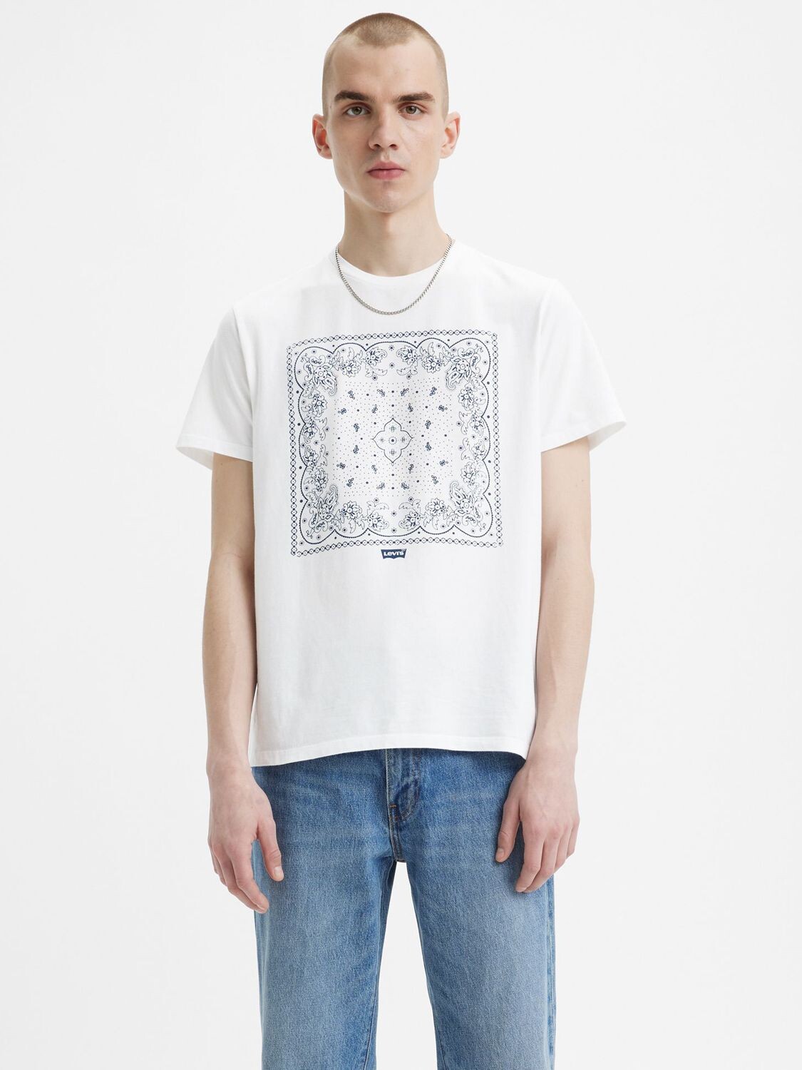 

Футболка Levi's Bandana с рисунком, белая, Белый