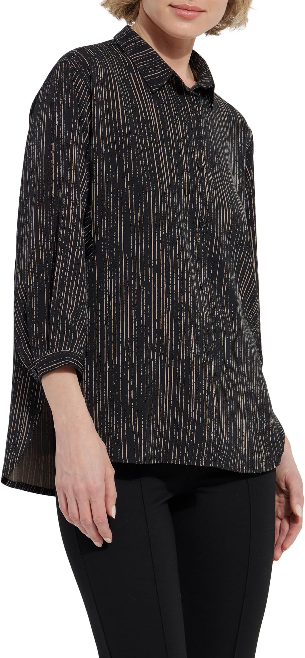 Блузка Renee из эластичной ткани Lysse, цвет Black Vertically