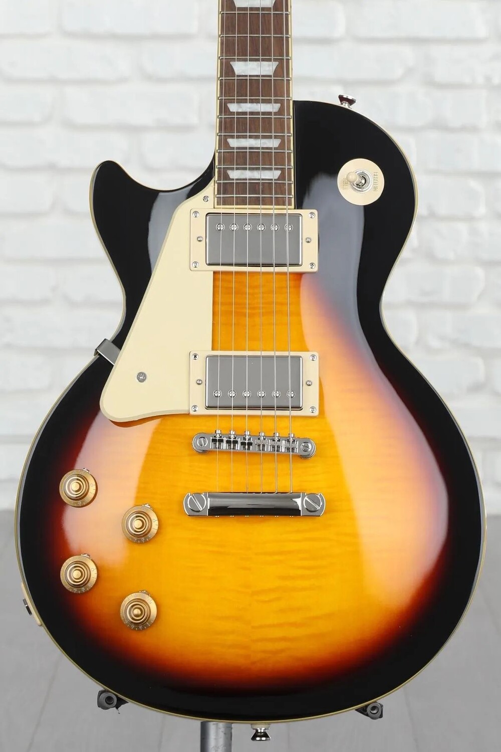 

Левосторонняя электрогитара Epiphone Les Paul Standard 50-х годов — Vintage Sunburst