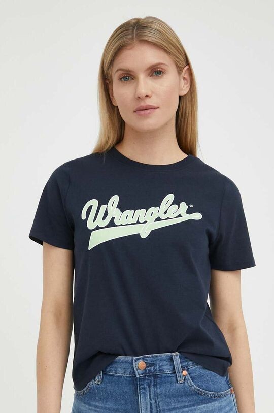 

Хлопковая футболка Wrangler, темно-синий