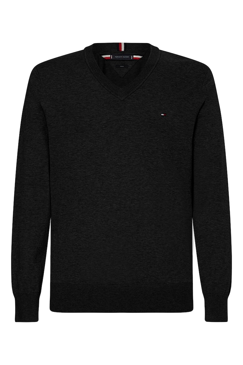 

Свитер из хлопка и шпица Tommy Hilfiger, черный