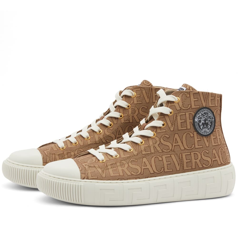 

Высокие кроссовки Versace, бежевый