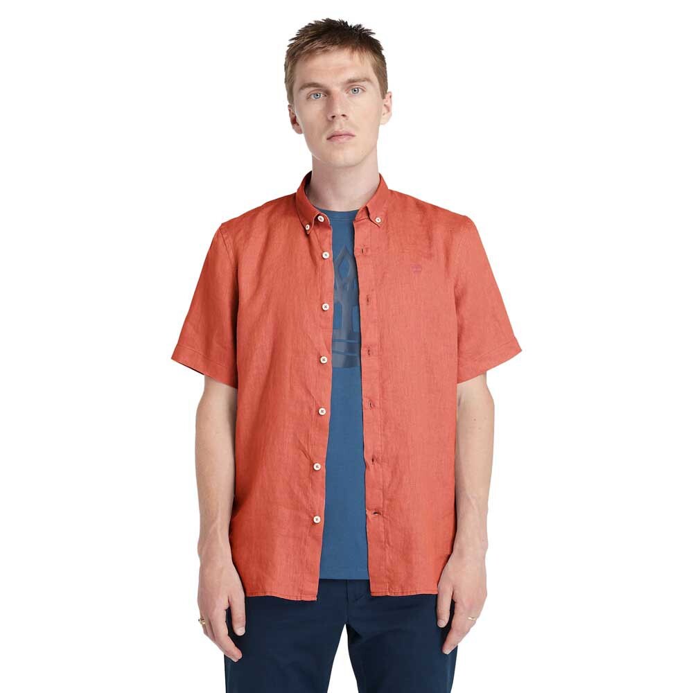 

Рубашка с коротким рукавом Timberland Mill Brook Linen, оранжевый
