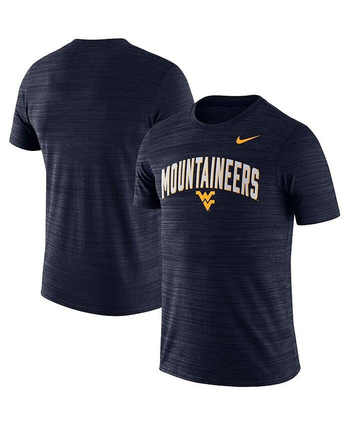 

Мужская темно-синяя футболка West Virginia Mountaineers 2022 Game Day Sideline Velocity Performance Nike, синий