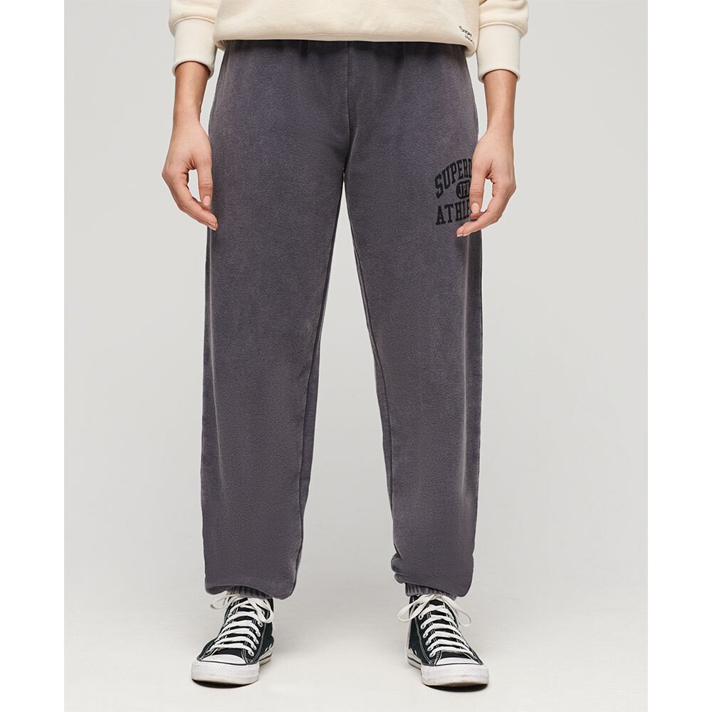 

Брюки Superdry Vintage Washed Graphic Tracksuit, серый