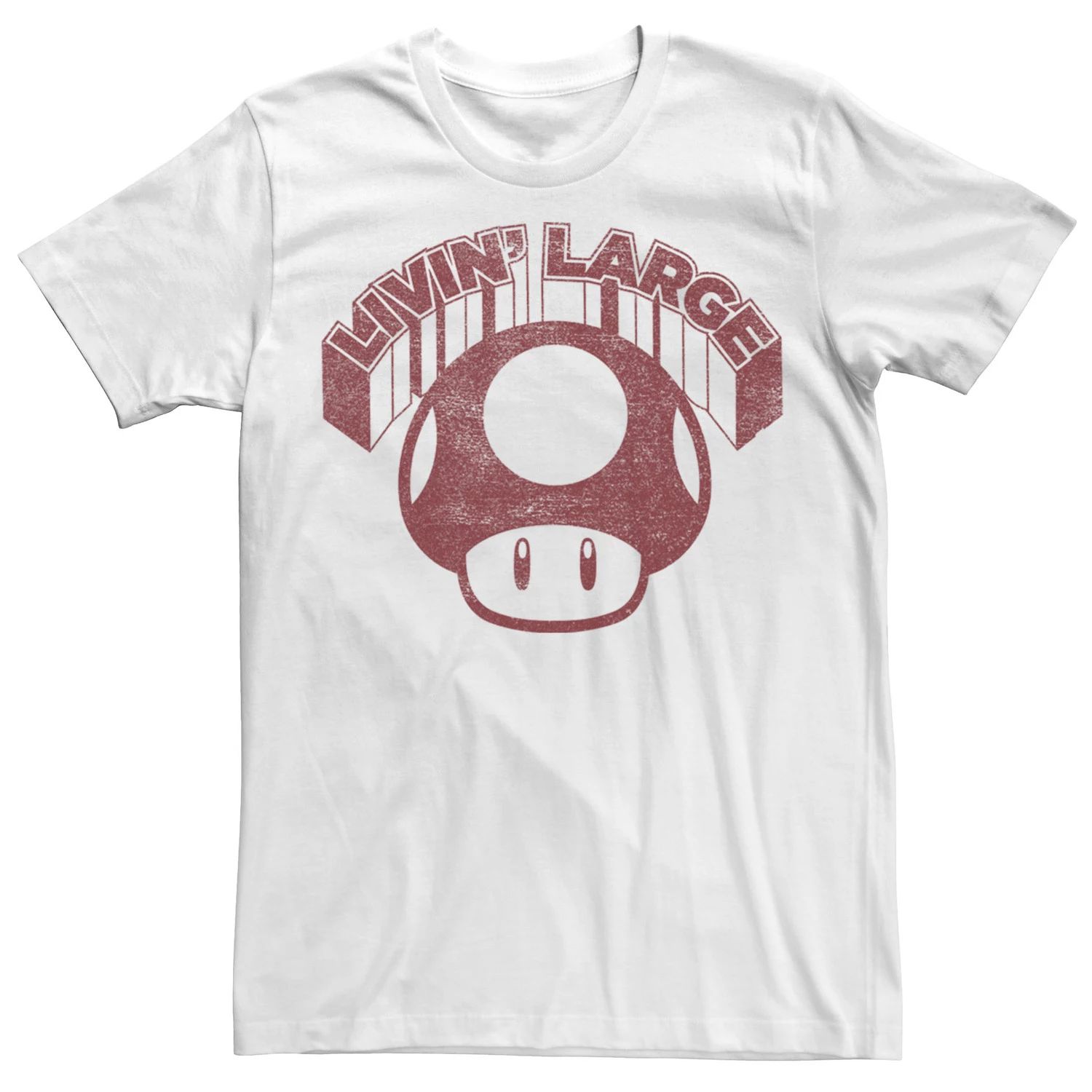 Мужская большая футболка Super Mario Mushroom Livin' Licensed Character