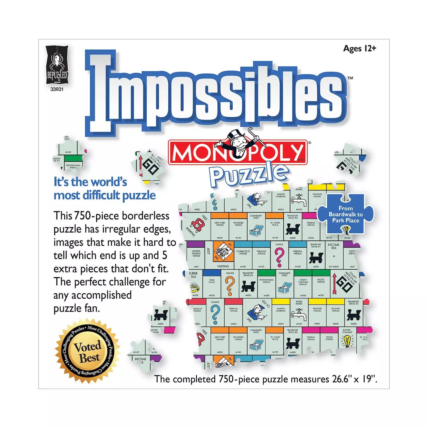 

BePuzzled Головоломка Hasbro Impossibles Monopoly BePuzzled