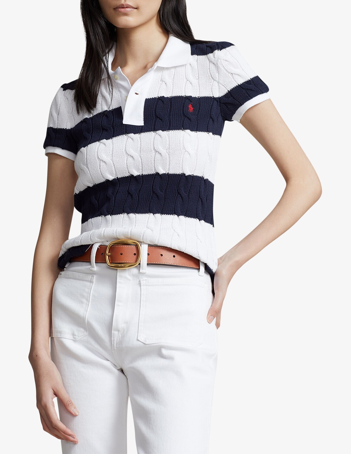 

Хлопковая рубашка-поло Ralph Lauren, белый