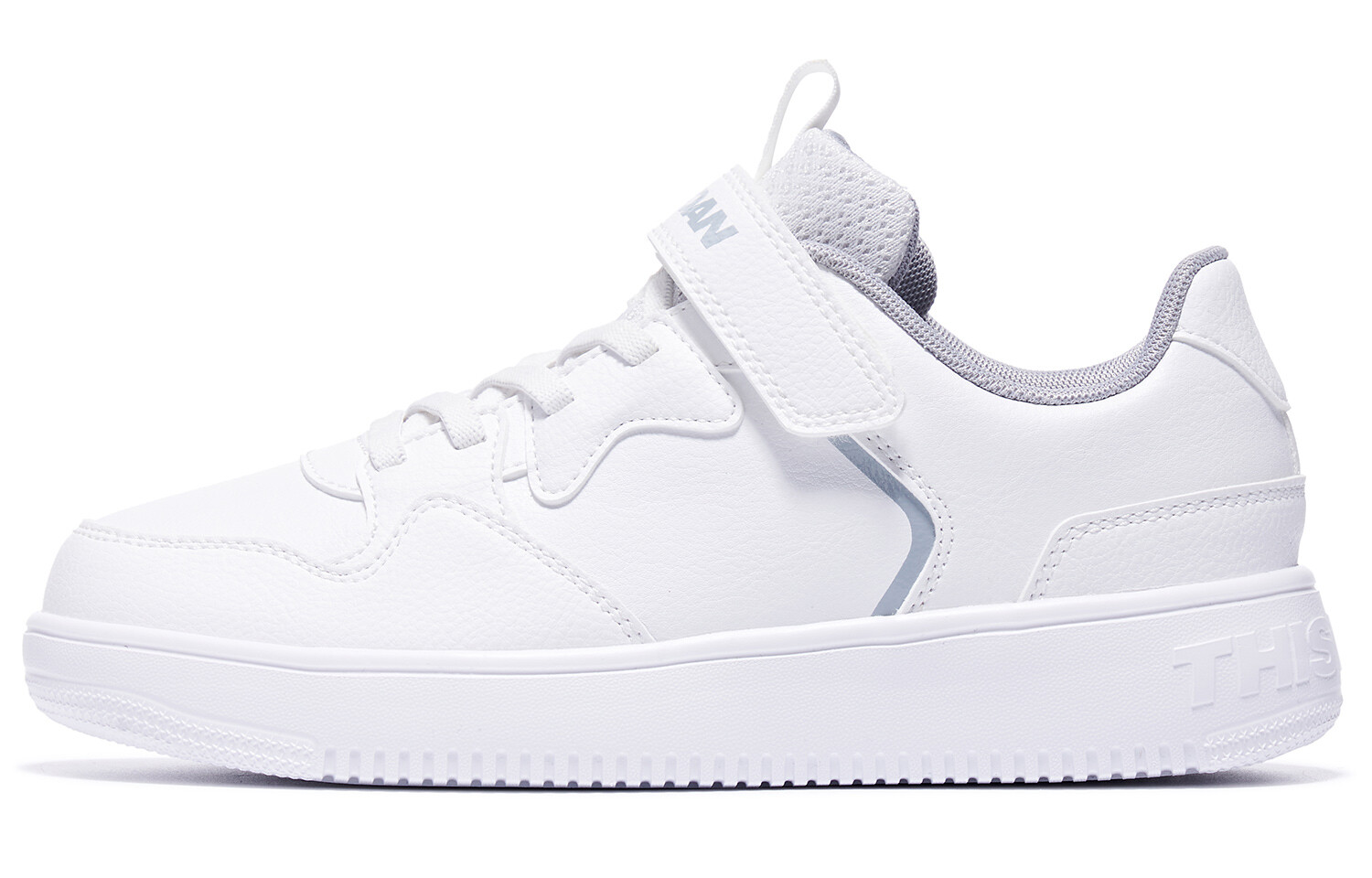 

Детские кроссовки для скейтбординга GS Low-top White Pure Gray Qiaodan, серый