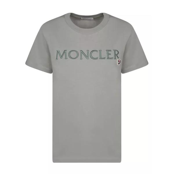 

Футболка cotton t-shirt by moncler Moncler, серый