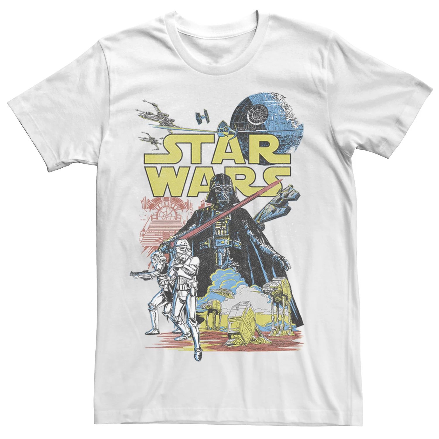 Мужская классическая футболка с графическим плакатом Rebel, White Star Wars, белый мужская классическая футболка с графическим плакатом rebel star wars светло синий