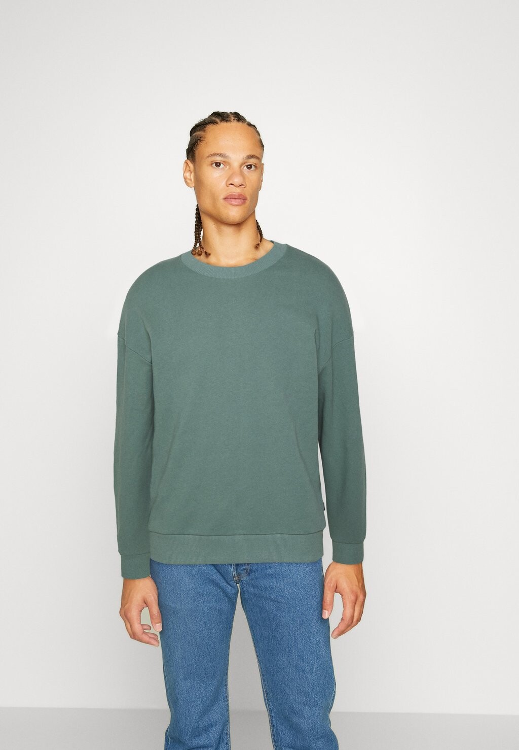

Толстовка Jack & Jones Jprblakam Clean Crew Neck, бурное море, Серый