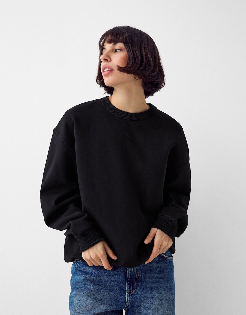 

Толстовка интерлок Bershka, черный