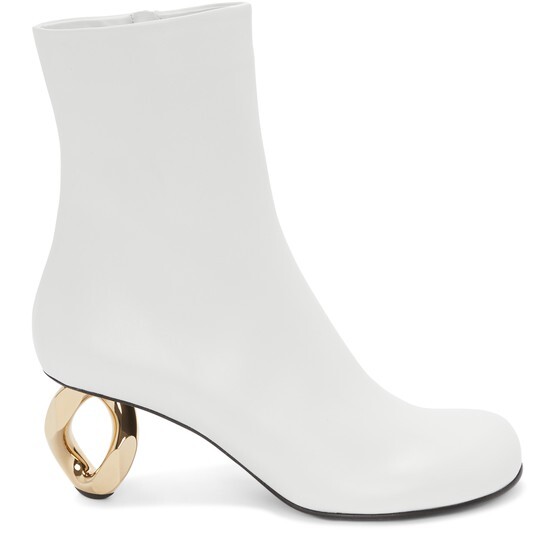 

Кожаные ботильоны с цепочкой Jw Anderson, белый