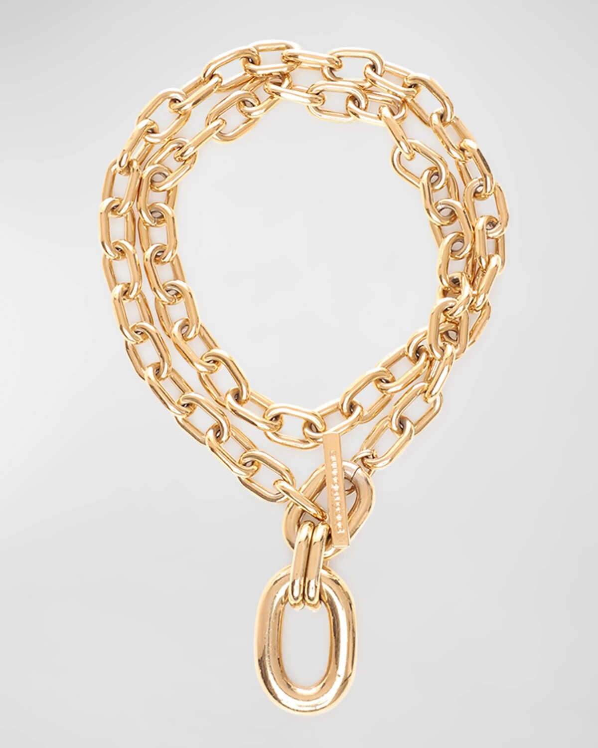 

Ожерелье с подвеской в ​​форме звена цепи XL Rabanne, цвет Gold