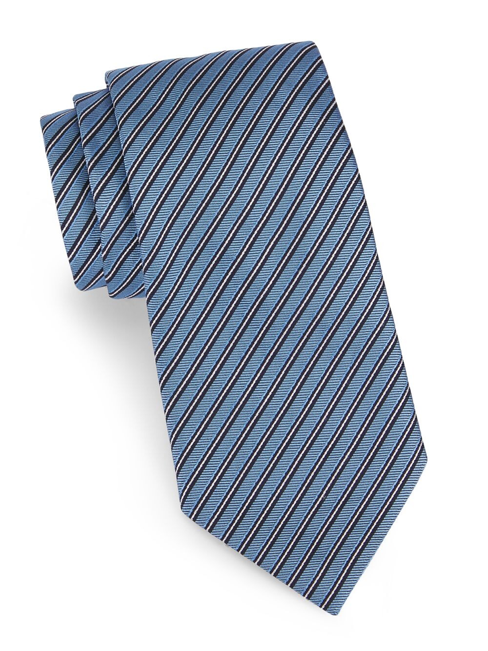 

Шелковый полосатый галстук Brera ZEGNA, синий