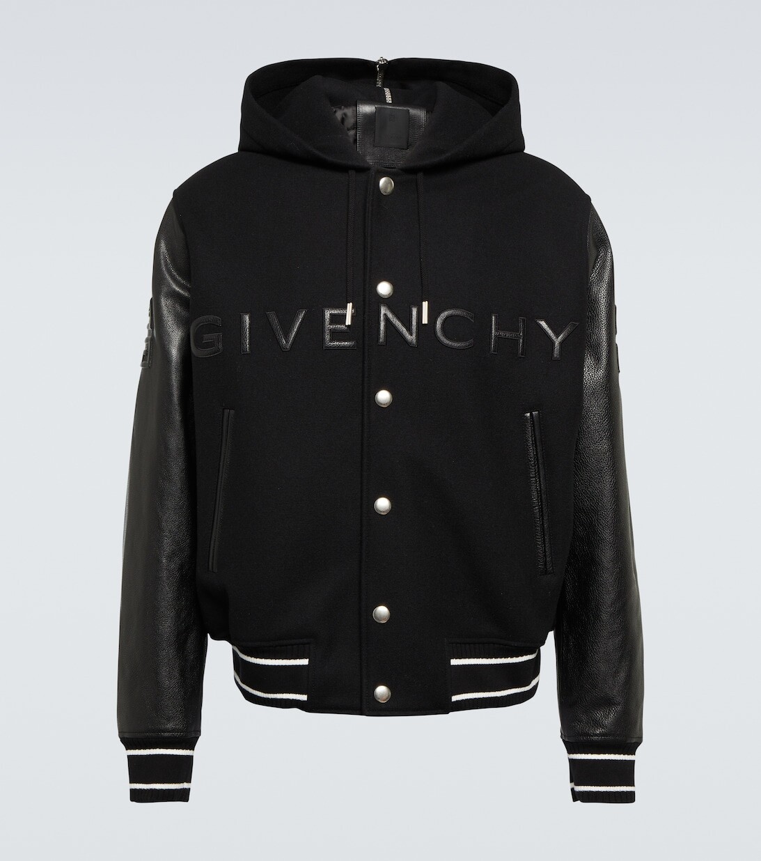 

Университетская куртка с кожаной отделкой и логотипом Givenchy, черный