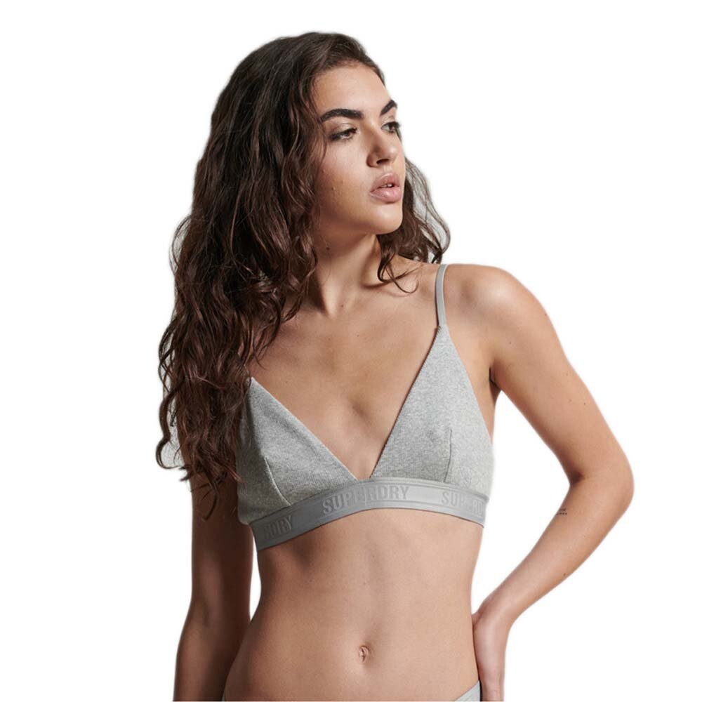 

Бюстгальтер Superdry Ribbed Tri Bra, серый