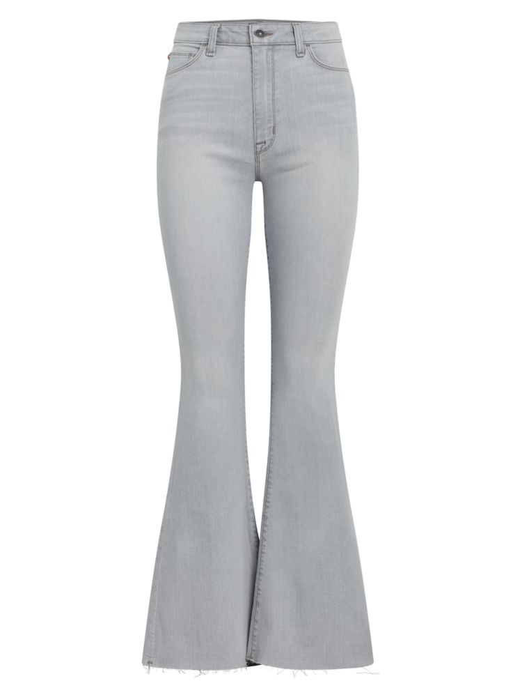 цена Расклешенные джинсы Heidi с высокой посадкой Hudson, серый
