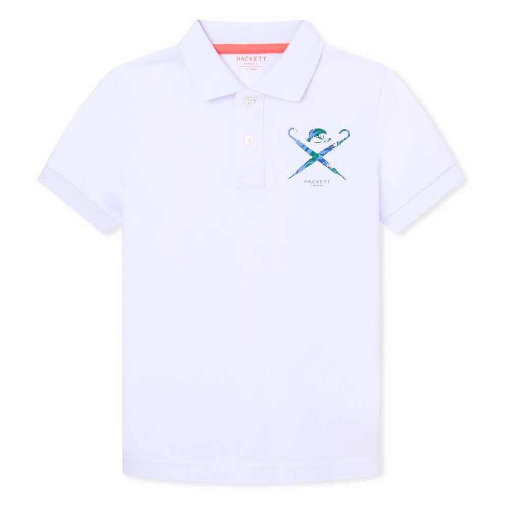 

Поло с коротким рукавом Hackett Swim Logo Kids, белый