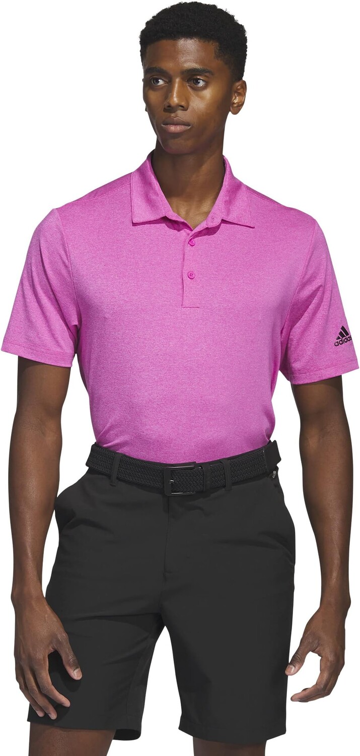 

Поло Ultimate365 Primegreen Heather adidas, цвет Lucid Fuchsia Melange