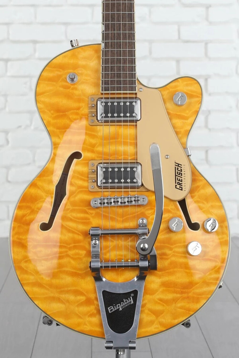 

Электрогитара Gretsch G5655T-QM Electromatic Center Block Jr. Quilt с полуполым корпусом - Спейсайд