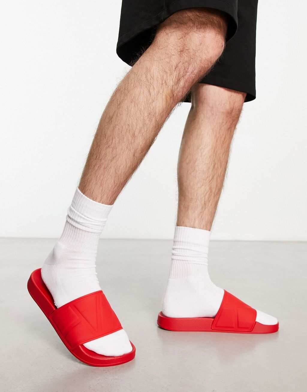 

Красные шлепанцы ASOS DESIGN