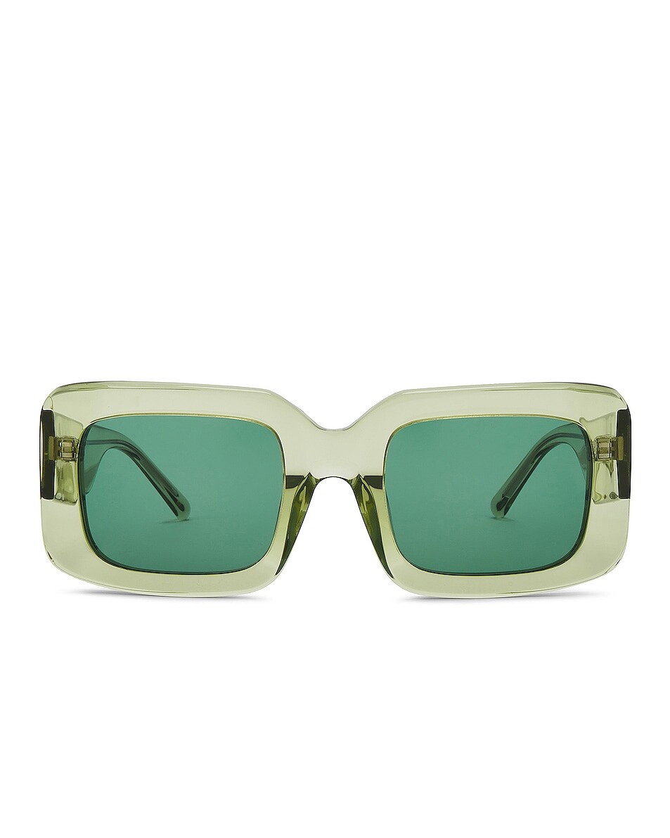 

Солнцезащитные очки The Attico Jorja Rectangular, зеленый