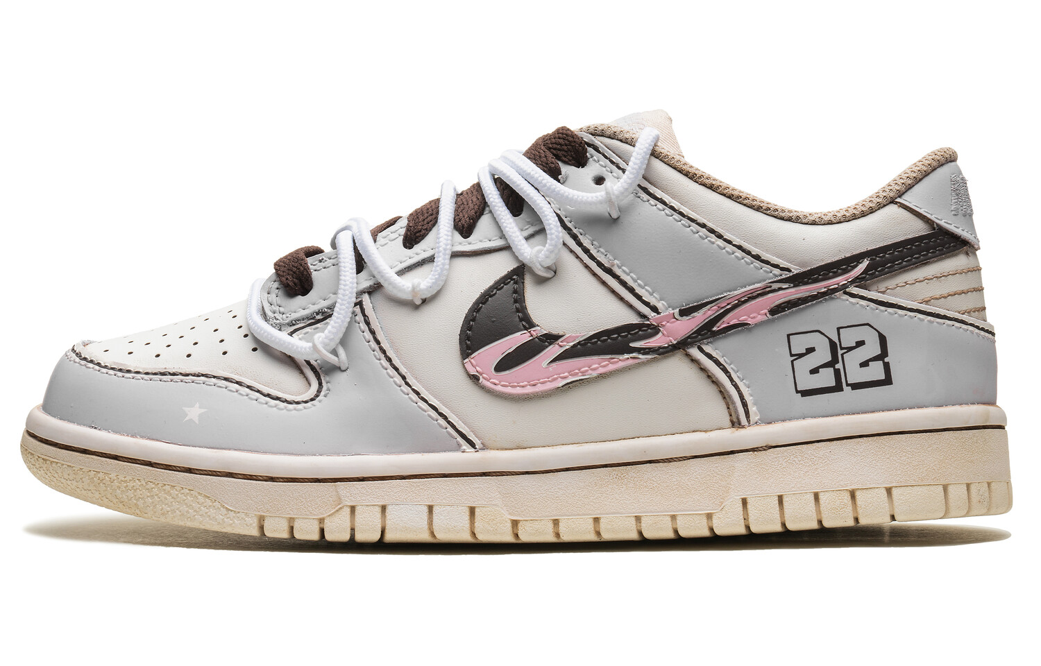 

Кроссовки Nike Dunk Skateboarding Shoes Women's Low-top Pink/white, розовый