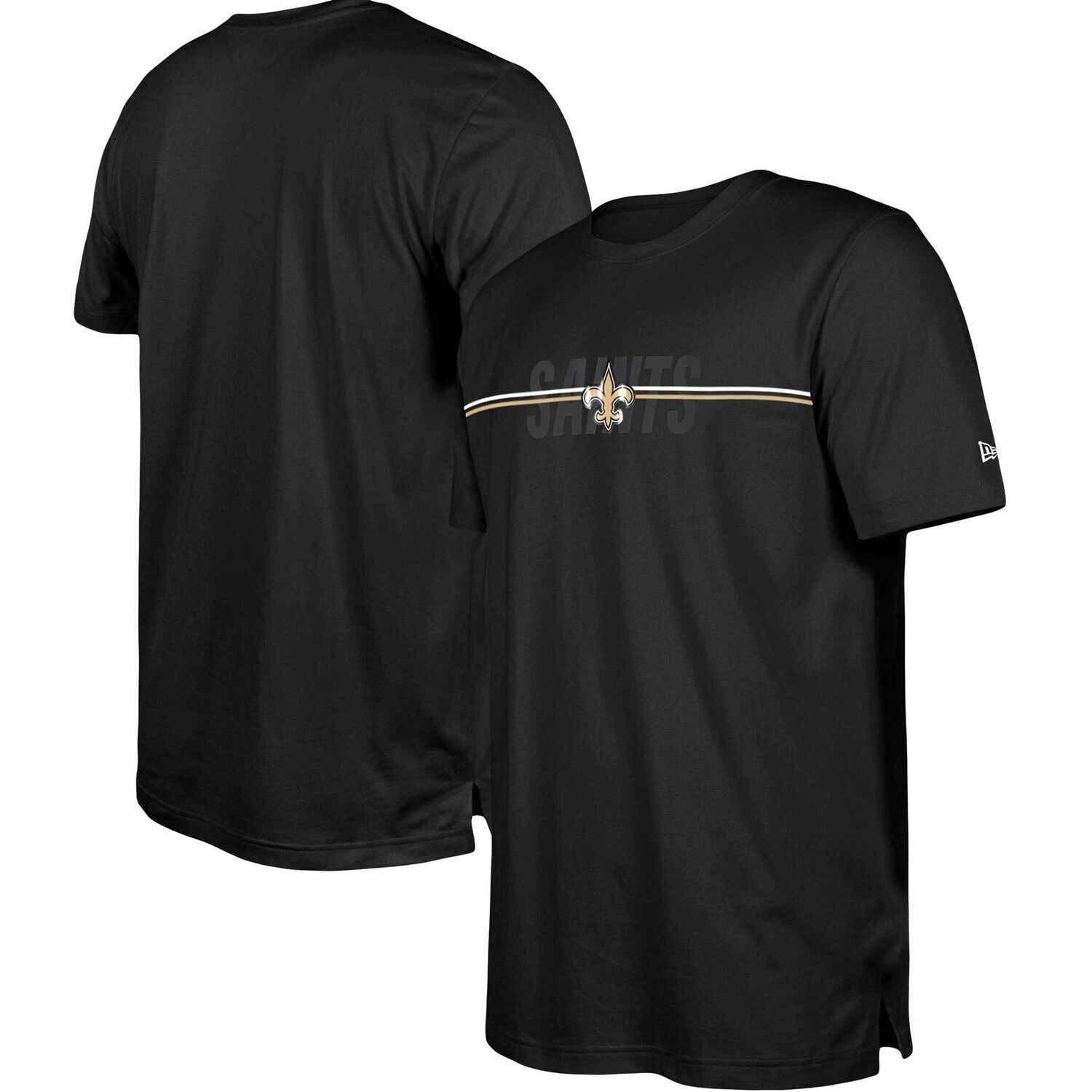

Мужская черная футболка New Orleans Saints 2023 Training Camp NFL New Era, Черный