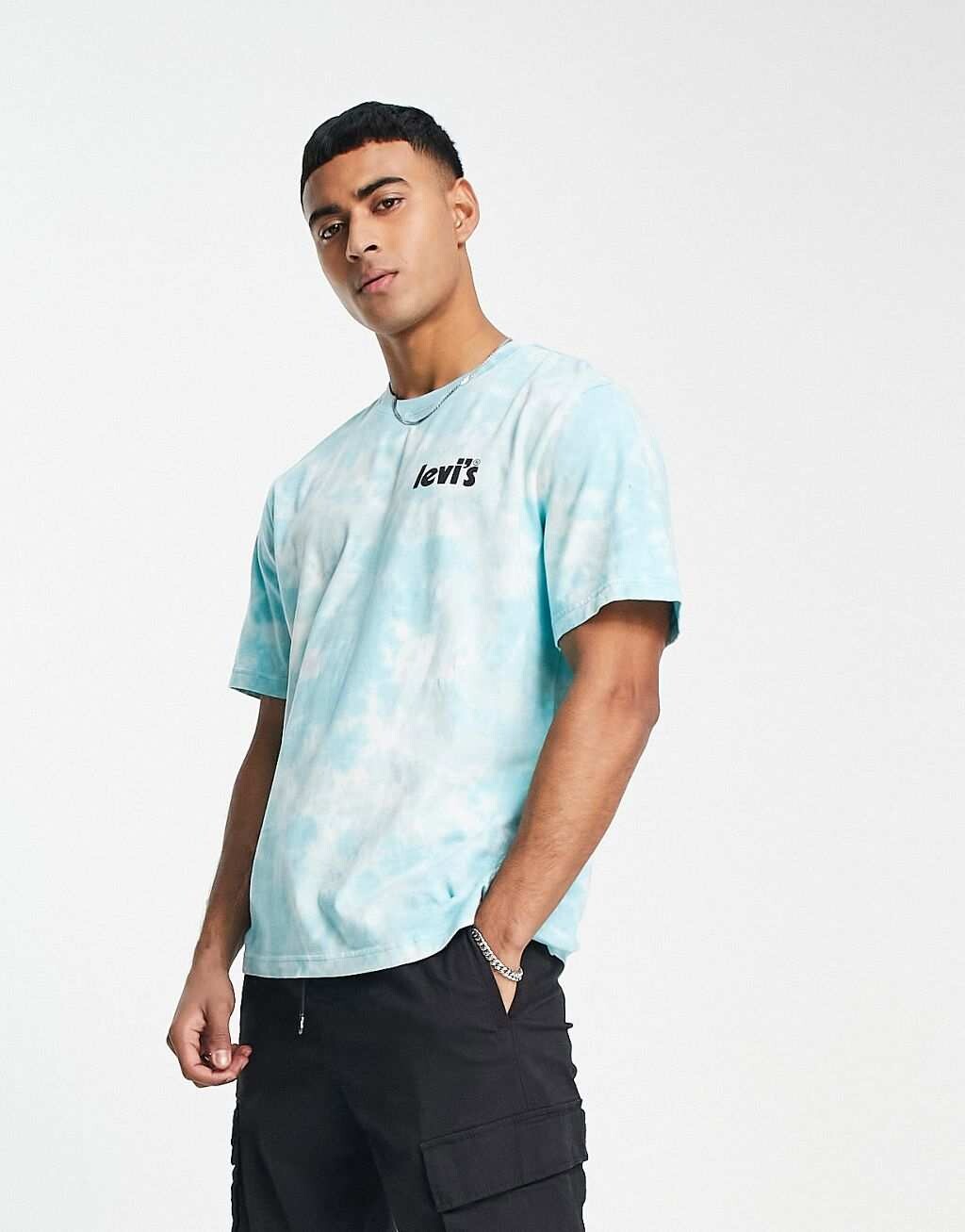 

Синяя футболка Levi's с логотипом-постером, Синий