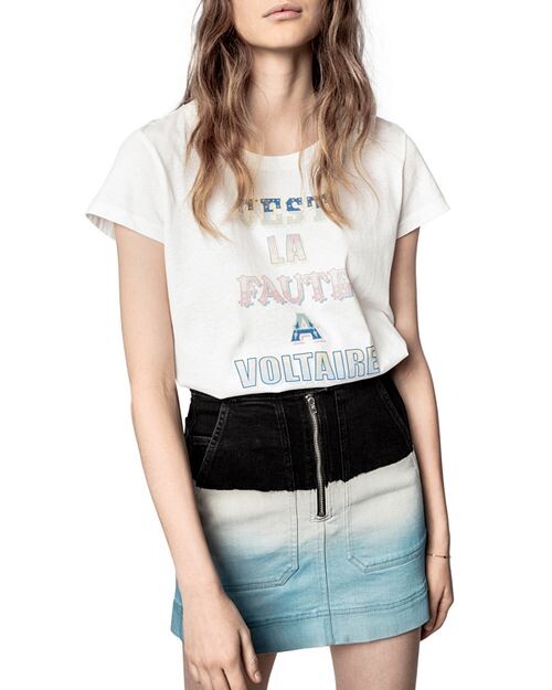 

Футболка Alys с графическим рисунком Zadig & Voltaire, цвет Ivory/Cream