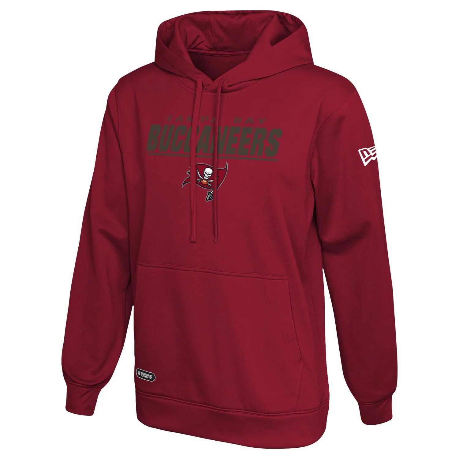 

Мужской красный пуловер с капюшоном Tampa Bay Buccaneers с логотипом New Era