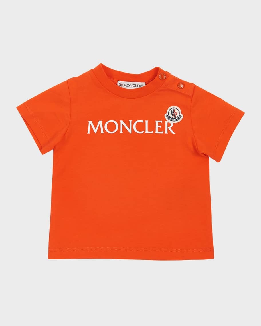 

Футболка для мальчика с нашивкой и логотипом, размер 12M-3 Moncler