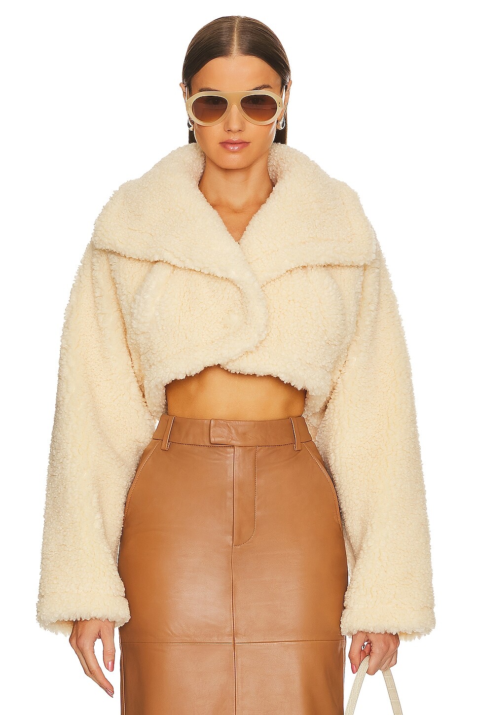 Куртка L'Academie Peyton Cropped Sherpa, цвет Wheat куртка lee cropped sherpa разноцветный