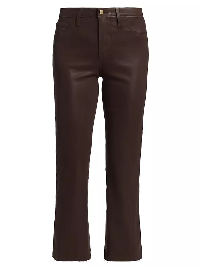 Укороченные джинсы Kendra с высокой талией L'Agence, цвет espresso coated