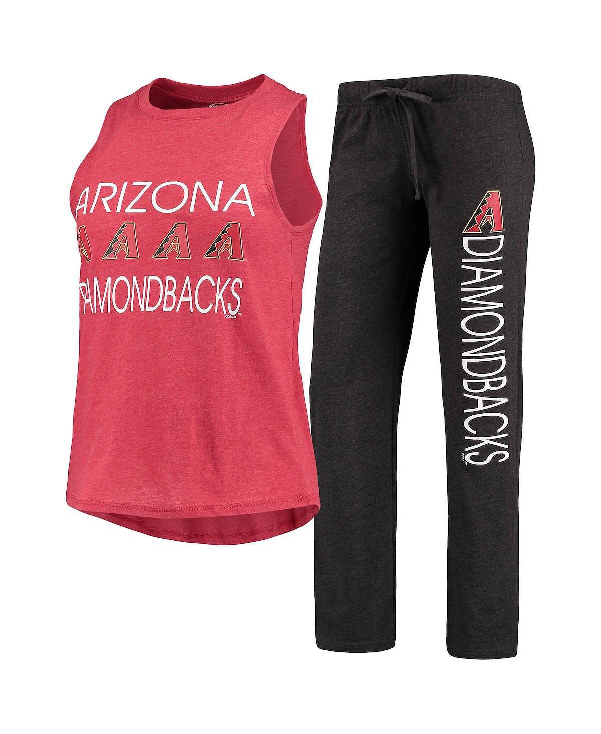 

Женская красная и черная майка и брюки Arizona Diamondbacks Meter Muscle, комплект для сна Concepts Sport